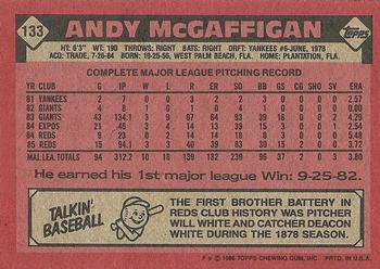 Andy McGaffigan  baseball card collectible - Main Image 2