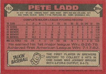 Pete Ladd  baseball card collectible - Main Image 2