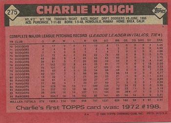 Charlie Hough  baseball card collectible - Main Image 2