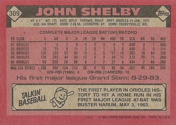 John Shelby  baseball card collectible - Main Image 2