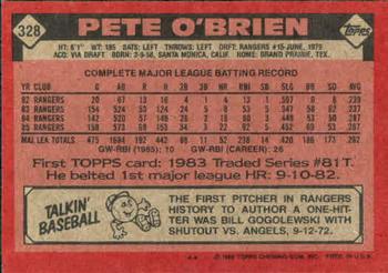 Pete O’Brien  baseball card collectible - Main Image 2
