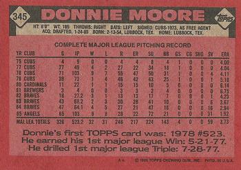 Donnie Moore  baseball card collectible - Main Image 2