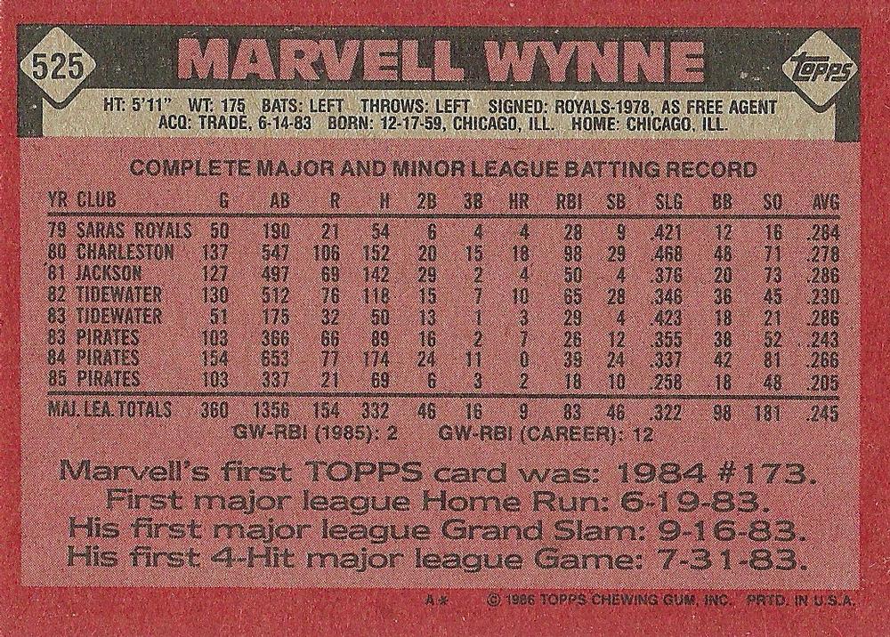 Marvell Wynne  baseball card collectible - Main Image 2