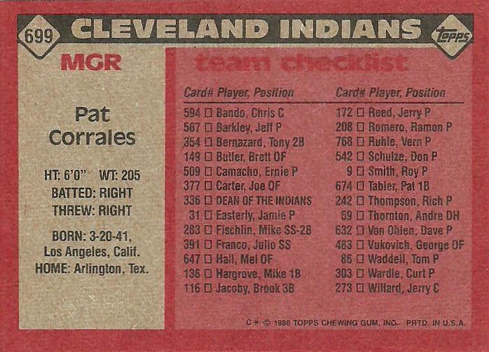 Pat Corrales  baseball card collectible - Main Image 2