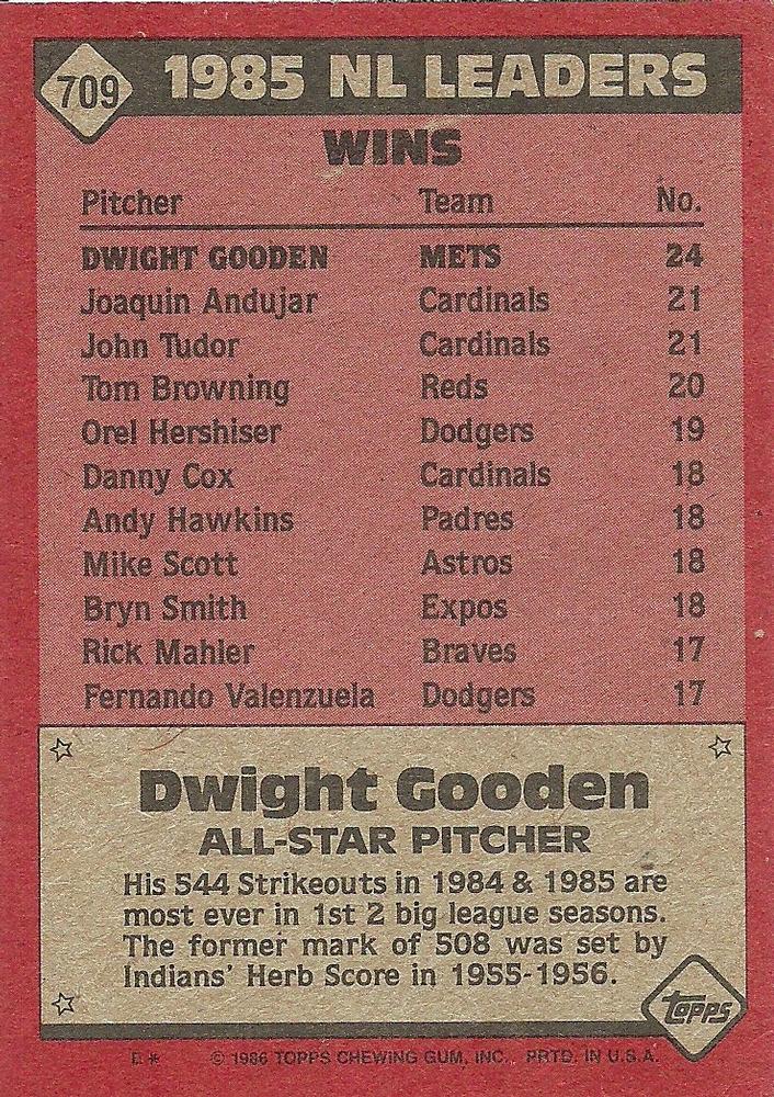 Dwight Gooden  baseball card collectible - Main Image 2