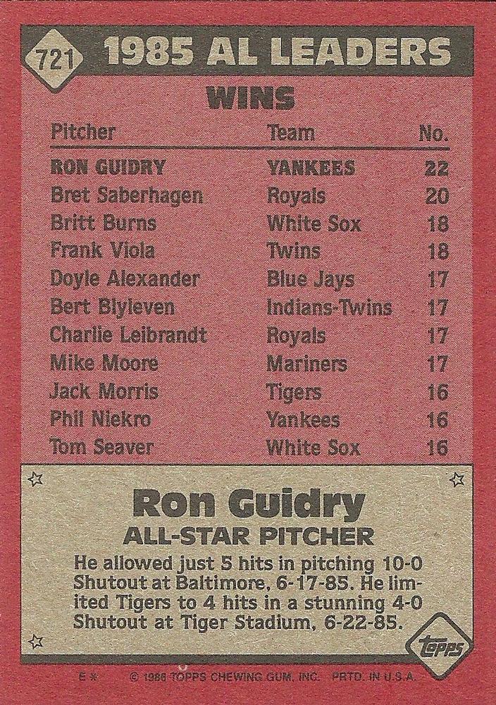 Ron Guidry  baseball card collectible - Main Image 2