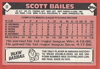 Scott Bailes  baseball card collectible - Main Image 2
