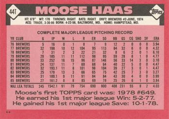 Moose Haas  baseball card collectible - Main Image 2