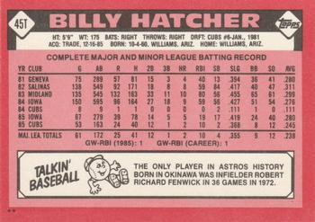 Billy Hatcher  baseball card collectible - Main Image 2