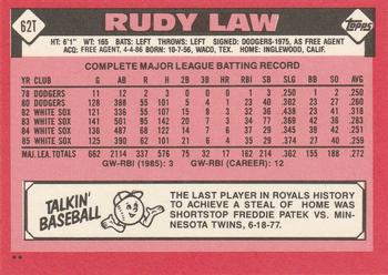 Rudy Law  baseball card collectible - Main Image 2