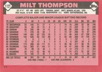 Milt Thompson  baseball card collectible - Main Image 2