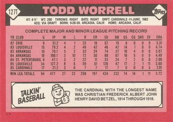 Todd Worrell  baseball card collectible - Main Image 2