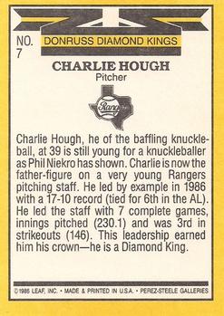 Charlie Hough  baseball card collectible - Main Image 2