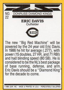 Eric Davis  baseball card collectible - Main Image 2