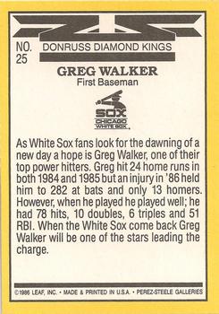 Greg Walker  baseball card collectible - Main Image 2