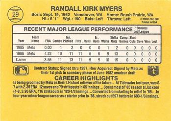 Randy Myers  baseball card collectible - Main Image 2