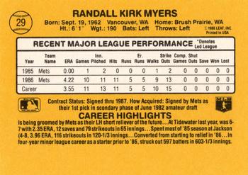 Randy Myers  baseball card collectible - Main Image 2