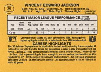 Bo Jackson  baseball card collectible - Main Image 2