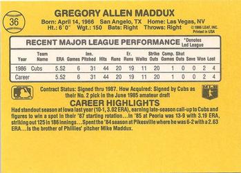 Greg Maddux  baseball card collectible - Main Image 2