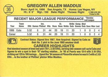 Greg Maddux  baseball card collectible - Main Image 2
