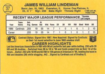 Jim Lindeman  baseball card collectible - Main Image 2