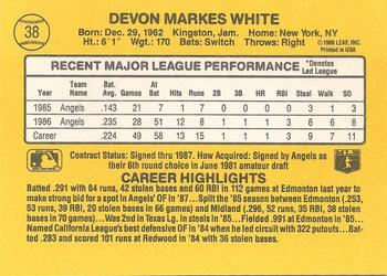 Devon White  baseball card collectible - Main Image 2