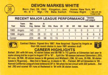 Devon White  baseball card collectible - Main Image 2