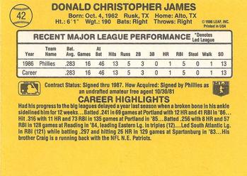Chris James  baseball card collectible - Main Image 2