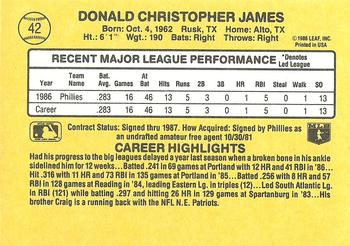 Chris James  baseball card collectible - Main Image 2
