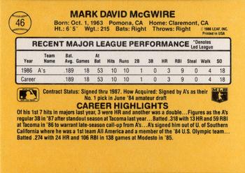 Mark McGwire  baseball card collectible - Main Image 2