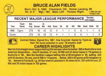 Bruce Fields  baseball card collectible - Main Image 2