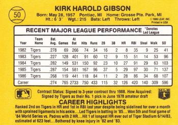 Kirk Gibson  baseball card collectible - Main Image 2