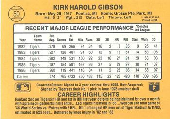 Kirk Gibson  baseball card collectible - Main Image 2