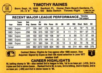 Tim Raines  baseball card collectible - Main Image 2