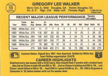 Greg Walker  baseball card collectible - Main Image 2