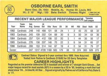 Ozzie Smith  baseball card collectible - Main Image 2