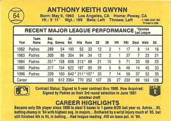 Tony Gwynn  baseball card collectible - Main Image 2