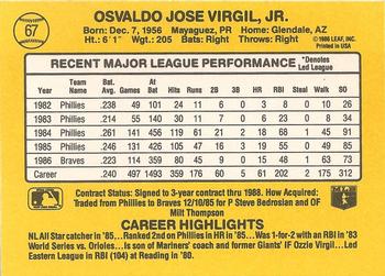 Ozzie Virgil  baseball card collectible - Main Image 2