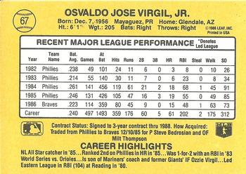Ozzie Virgil  baseball card collectible - Main Image 2