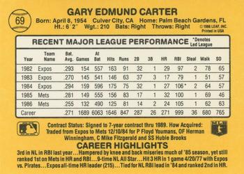 Gary Carter  baseball card collectible - Main Image 2