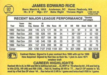 Jim Rice  baseball card collectible - Main Image 2