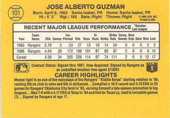Jose Guzman  baseball card collectible - Main Image 2