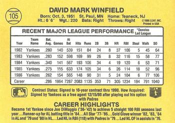Dave Winfield  baseball card collectible - Main Image 2