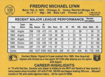 Fred Lynn  baseball card collectible - Main Image 2