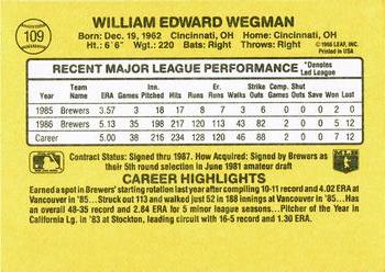 Bill Wegman  baseball card collectible - Main Image 2