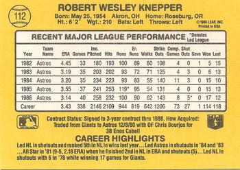 Bob Knepper  baseball card collectible - Main Image 2