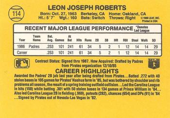 Leon "Bip” Roberts  baseball card collectible - Main Image 2