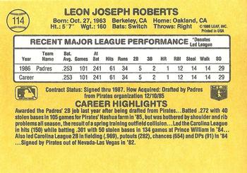 Leon "Bip” Roberts  baseball card collectible - Main Image 2