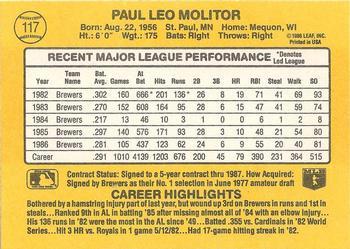 Paul Molitor  baseball card collectible - Main Image 2