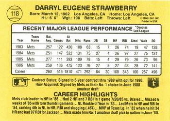 Darryl Strawberry  baseball card collectible - Main Image 2